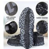 100 Pack Disposable Shoe Covers Non Slip Disposable Large Foot Booties Shoe Covers for Indoors Contractors Floor and Carpet Protectors, One Size Fits Most(Black