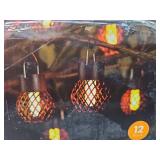 GIGALUMI 12 Pack Solar Lanterns for Outside,Solar Hanging Lights Outdoor Waterproof with Flickering Flame,Solar Powered Outdoor Lights Garden Decor for Yard,Patio,Tree,Camping,Festival Decoration