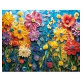 ALL4JIG Flowers Fun Jigsaw Puzzles for Adults and Kids, 1000 Pieces, Christmas Secret Santa Gift, White Elephant Gifts, Number Partitioned for Easy Solving