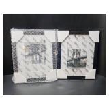 Fun Memories 8x10 Picture Frame with Mat for 5x7 Photo - Solid Wood Photo Frames Set of 2, Shatterproof HD Plexiglass, Removable Mat, Vertical/Horizontal Wall Display with Hanging Hardware, Suitable f