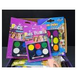 Bowitzki Halloween Makeup Set Oil Based Face Body Paint Special Effects Kit SFX Sponges Scar Wax Fake Blood Brush Tooth Paint Halloween Party SFX Cosplay