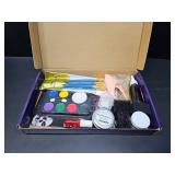 Bowitzki Halloween Makeup Set Oil Based Face Body Paint Special Effects Kit SFX Sponges Scar Wax Fake Blood Brush Tooth Paint Halloween Party SFX Cosplay