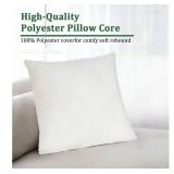 Pillow Core, Comfortable and Soft Square Polyester Pillowcase Filling (18 x 18 inches), Suitable for Living Room Sofa, Bedroom, Car, Office, etc. (2 Pack)
