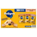 Pedigree Chopped Ground Dinner Adult Soft Wet Dog Food 30-Count Variety Pack, 3.5 oz Pouches. BB 9 / 26