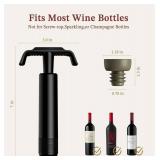 Wine Saver Vacuum Pump with Patented Seal Indicator,6 Vacuum Wine Stopper - Easy Release Tabs,Date Markers, Reusable Wine Stoppers Preserver to Keep Wine Fresh Longer, Ideal Gift for Wine Lovers