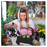 Black and White Cat Planter Plant Pots,Cute Cat Flower Planter,Gifts for Pet Lovers,Unique Animal Plant Pots,Office,Indoor Outdoor Garden Decor(12.5 * 5.6 * 7.8in)