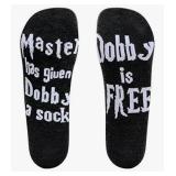 Dobby Socks, Dobby Is Free Knitted Words Unisex Combed Cotton Novelty Socks 1pack