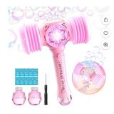 Hammer Bubble Guns with LED Lights & Sound, Outdoor Bubble Machine Toys