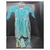 Elsa Dress Princess Costume for Girls Halloween Cosplay Princess Dress Up Luxury Birthday Outfit for Toddler Kids 5T