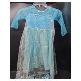 Elsa Dress Princess Costume for Girls Halloween Cosplay Princess Dress Up Luxury Birthday Outfit for Toddler Kids 5T