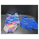 Girls Gymnastics Leotard Sparkle 3 Piece Dance Athletic Tumbling Outfits