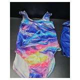 Girls Gymnastics Leotard Sparkle 3 Piece Dance Athletic Tumbling Outfits