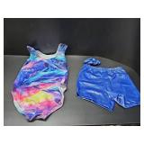 Girls Gymnastics Leotard Sparkle 3 Piece Dance Athletic Tumbling Outfits