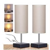 Cordless Table Lamp, Battery Operated Lamp Touch Dimmable,Rechargeable Lamp for NightStand, Battery Powered Wireless Table Lamp for Decor, Living Room, Dorm-2Pack