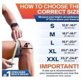 DR. BRACE ELITE Knee Brace with Size Stabilizer (2 Pack) Knee Brace for Women & Men, Workout, Sports, Daily Knee Compression Sleeve for Maximum Knee Pain Support & Fast Recovery (Zeus, Large)