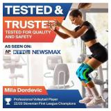 DR. BRACE ELITE Knee Brace with Size Stabilizer (2 Pack) Knee Brace for Women & Men, Workout, Sports, Daily Knee Compression Sleeve for Maximum Knee Pain Support & Fast Recovery (Zeus, Large)