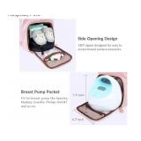 Breast Pump Bag for Women,Diaper Bag Tote with Separate Universal Breast Pump Pocket Compatible for Medela, Spectra S1,S2, Mancro Mommy Bag for Hospital, Pink