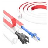 118 Inch Cord Hider Wall, Silicone Cable Hiders for TV on Wall, Cord Covers for Wires on Wall, 1 Wire Hider Raceway Cord Cover for Wall Mounted TV Management, W0.59