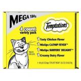 Temptations Classics and MixUps Cat Treats Variety Mega Pack (4) 6.3 oz. Pouches BB 9/25