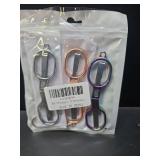 3 PCS Folding Scissors with Keychain, Compact Travel Stainless Steel Mini Scissors, Foldable Pocket Scissor for Office, Craft, Sewing, First Aid, Nurse Accessories