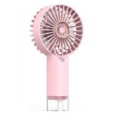 Mini Handheld Misting Fan, Small and Powerful, 3 Speed Portable Fan Lightweight USB-C Rechargeable Spray Water Mist for Makeup Stylish Girl Women Travel Indoor Outdoor Pink (Pink)