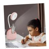 BOGAZNET Dino Desk Lamp for Bedroom - Random Color Dinosaur Kids Desk Lamp Night Lamp for Bedroom Dinosaur Lamp with Adjustable Neck Kawaii Desk Accessories for Boys Girls Gifts Kawaii Room Decor Pink