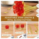 QOQ Rose Flowers Bouquet Building Sets Artificial Flower Building Kit