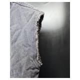 Womens Sherpa Fleece Lined Denim Vest Loose Sleeveless Wool Warm Jean Jacket Waistcoat Outwear Gilet with Pockets Small