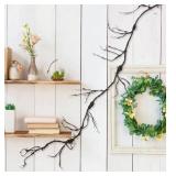 Artificial Fake Tree Branches for Decoration 1PCS - 98 Inches Bendable Hanging Artificial Wall Tree Vine, Fake Reptile Plants Branches Twigs for Outdoor Bedroom Garden Home Background Decoration