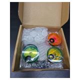 Black Round Big Frag Plugs for Corals with Fluorescent Acrylic and T-Shaped Bases - 4.72Inch Big Round Base (6 Units)