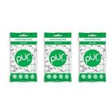 PUR Gum | Sugar Free Chewing Gum | 100% Xylitol | Vegan Aspartame Free Gluten Free & Diabetic Friendly | Natural Spearmint Flavored Gum 55 Pieces (Pack of 3)