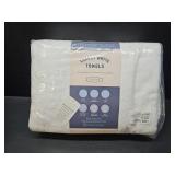 Macouba White Bath Towels for Bathroom Towel Set - White Towels with Stylish Trim, Round Edges - Towels Bathroom Sets, 100% Turkish Cotton, 600 GSM - Bath Towel Set of 6, 2 Bath 2 Hand and 2 Face