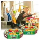 Football Party Disposables Set, Game Day Decorations with Cutlery, Banner, Knife, Food Box, Stadium Tray, 88 Pieces
