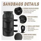 300LBS Canopy Weight Sand Bags Set of 4, Extra Large Heavy Duty SandBags for Canopy Tent Legs, Pop up Tent Gazebos Weights for Outdoor Umbrellas, Pergolas, Sunshades Patio Furniture, Black(No Sand)