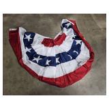 American Flag Bunting for Outside,3x6 FT Bunting Flags Outdoor,American Flag Banners for Outside,USA Pleated Fan Flags Red White and Blue Banner for Labor Day Veterans Day Decorations,3 Pcs