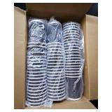 DAILYLIFE 12oz Insulated Black Disposable Coffee Cups with Lids- 100 Pack, To Go Coffee Cups for Hot Drinks, Leak Proof Design, Ideal for Cafes, Offices, Paries and Family