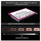 Light Pad Drawing A4 Tracing Light Table NXENTC LED Copy Board Ultra-Thin Display Pad Brightness Adjustable Stencil Artist Art Tracing Tatto Table Pink