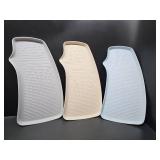 Li&Zhao Plastic Serving Trays - 3 PCS Restaurant Lunch Tray Large Plastic Cafeteria Trays for Serving Food for Party, Picnic, Holidays(3 Colors)