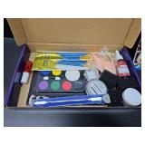 Bowitzki Halloween Makeup Set Oil Based Face Body Paint Special Effects Kit SFX Sponges Scar Wax Fake Blood Brush Tooth Paint Halloween Party SFX Cosplay