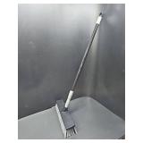 Deck Broom Scrub Brush with Long Handle Adjustable, 11.8" Stiff Bristle Brush Head Scrubber for Cleaning Bathroom Tub Tile Grout Shop Swimming Pool Patio Garages Warehouse Balcony Black"