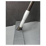 Deck Broom Scrub Brush with Long Handle Adjustable, 11.8" Stiff Bristle Brush Head Scrubber for Cleaning Bathroom Tub Tile Grout Shop Swimming Pool Patio Garages Warehouse Balcony Black"