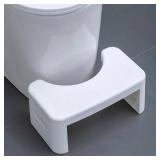 Toilet Step Stool, Toilet Assistance Steps, Bathroom Toilet Stool, Kids Tot Step Stool, Foldable Toilet Stool, Fits All Toilets, Folds for Easy Storage ( White)