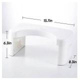Toilet Step Stool, Toilet Assistance Steps, Bathroom Toilet Stool, Kids Tot Step Stool, Foldable Toilet Stool, Fits All Toilets, Folds for Easy Storage ( White)