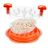 Chicken Shredder, Large Chicken Breast Shredding Tool Twist, With Separate Plate & Brush Easy Cleaning, Meat Shredder Tool Twist For Pork Beef Anti-Slip Dishwasher Safe BPA Free(Orange)