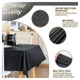 Fixwal 16 Pack Black Plastic Tablecloth Disposable Table Cloth 54" x 108" Plastic Table Cover Premium Rectangle Tablecloths for Baby Shower Engagement Halloween Wedding"