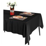 Fixwal 16 Pack Black Plastic Tablecloth Disposable Table Cloth 54" x 108" Plastic Table Cover Premium Rectangle Tablecloths for Baby Shower Engagement Halloween Wedding"
