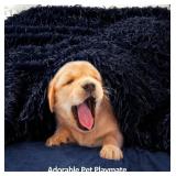 DREAMNINE Decorative 850GSM Fluffy Feather Faux Fur Throw Blanket for Couch Sofa 50" x 60" Soft Plush Long Hair Shaggy Fuzzy Blankets Double Sided Luxury Warm Furry Blanket for Valentine Navy Blue"