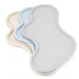 Li&Zhao Plastic Serving Trays - 3 PCS Restaurant Lunch Tray Large Plastic Cafeteria Trays for Serving Food for Party, Picnic, Holidays(3 Colors)