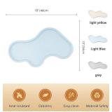 Li&Zhao Plastic Serving Trays - 3 PCS Restaurant Lunch Tray Large Plastic Cafeteria Trays for Serving Food for Party, Picnic, Holidays(3 Colors)
