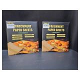 Lot of 2 Parchment Paper Baking Sheets 8.5X9.5 10, Non-Stick Precut Baking Parchment for Baking Air Fryer Steaming Bread Cup Cake Cookie and More